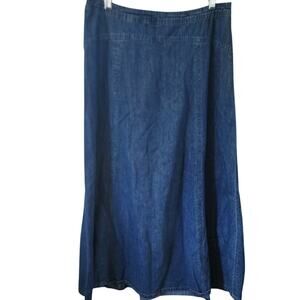 Classic Element Vintage Elastic Waist Pull On Midi Cottagecore Skirt Large 14/16